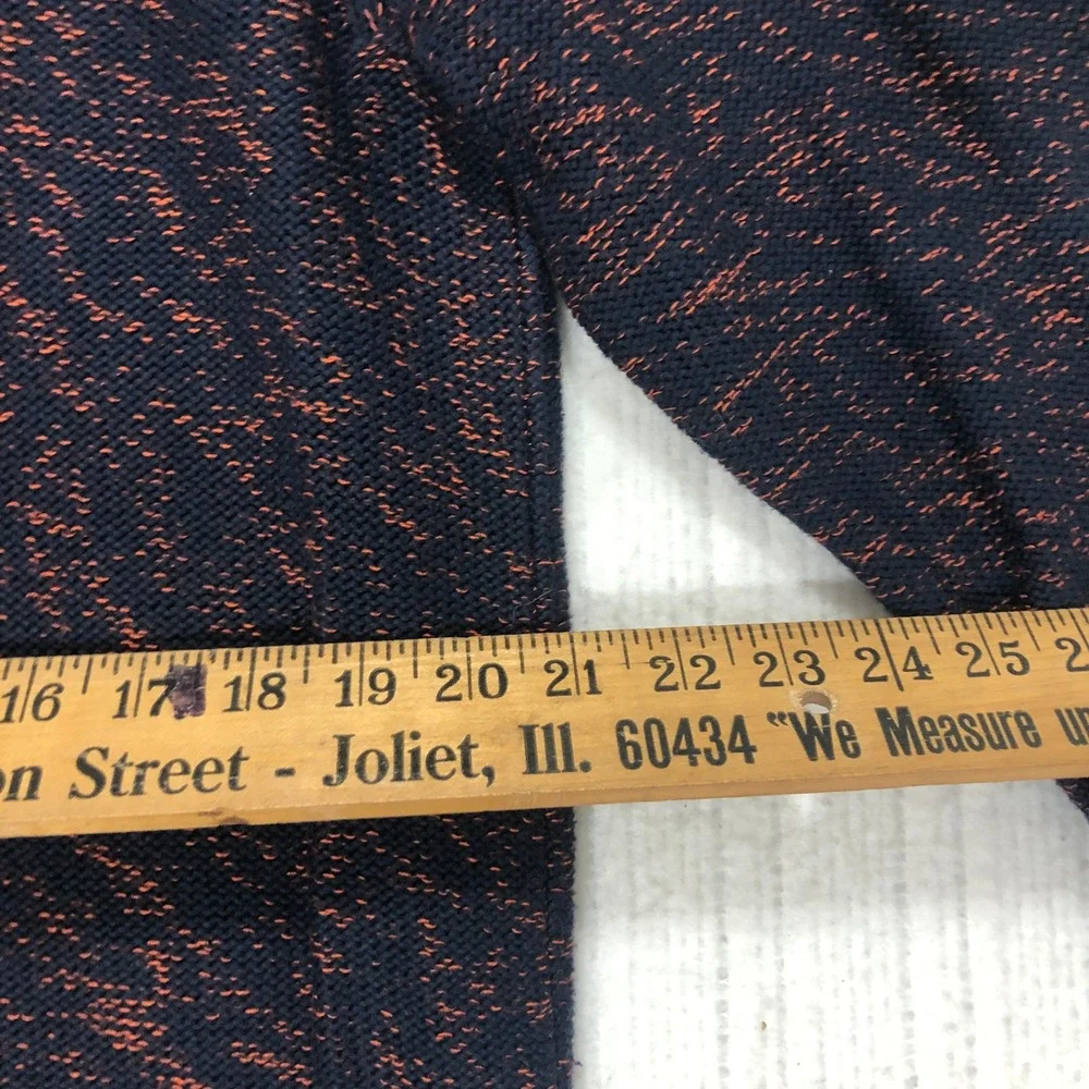 Banana‎ Republic Mens Supima Cotton Marled Knit Sweater Navy Orange Large Raglan